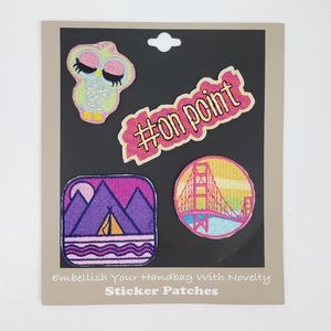 Set of 4 Embroidered Sticker Patches